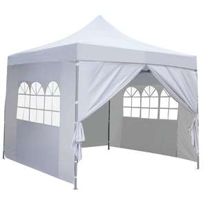 Carpa Plegable Resistente para Exteriores de 3x3m, con Recubrimiento de PVC Impermeable, para Ferias Comerciales, Jardín, Modelo DC-FG-003-B - Product Image 3
