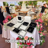 Boîtes à bijoux carrées en papier kraft Tongxing, pour bracelets, colliers, bagues, boucles d'oreilles, emballage de rangement artisanal, accessoires, emballage cadeau