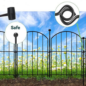 Clôture de jardin en aluminium pour l'extérieur Clôture en métal antirouille pour animaux Barrière pour chiens Bordure de lit de fleurs Panneau métallique ornemental - Product Image 2