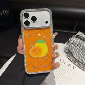 เคสโทรศัพท์กันกระแทกน่ารักลายผลไม้ดาวเพชรสำหรับสาวๆ รุ่นขายส่ง ป้องกันรอยขีดข่วน สำหรับ iPhone 17 16 15 14pro max xs xr mini plus - Product Image 5