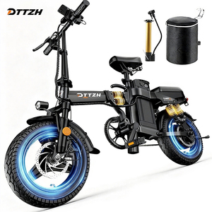 Bicicletta <span class=keywords><strong>Elettrica</strong></span> <span class=keywords><strong>Pieghevole</strong></span> 14" A12, Motore 48V 15Ah, Potenza di Picco 1000W, 28MPH, Batteria al Litio, Doppi Freni a Disco, 45KM/H, Acciaio ad Alto Tenore di Carbonio - Product Image 2