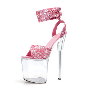<span class=keywords><strong>Scarpe</strong></span> da Donna con <span class=keywords><strong>Tacco</strong></span> a Spillo Altissimo con Cristalli per Nightclub, <span class=keywords><strong>Tacco</strong></span> Super Alto con Cinturino alla Caviglia in Polvere Opaca per Estate, Passerella e Pole Dancing - Product Image 3
