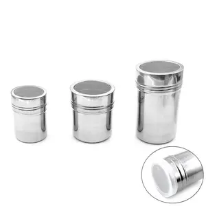 Kitchen Accessories Seasoning Bottle Stainless Steel Salt And Pepper Shaker Spicy Seasoning Jar With Lid