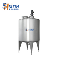 Réservoir de stockage vertical en acier inoxydable avec mélangeur, équipement de stockage de liquides industriel