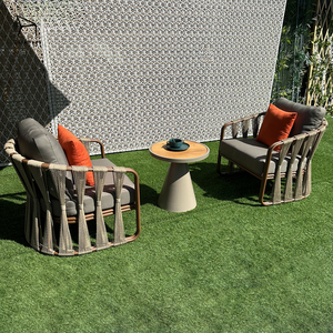 Poltrona <span class=keywords><strong>da</strong></span> <span class=keywords><strong>Giardino</strong></span> <span class=keywords><strong>in</strong></span> Alluminio e <span class=keywords><strong>Legno</strong></span> con Tavolino per Patio e Balcone, Produzione Diretta - Product Image 3