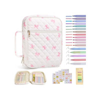 Trousse de Maquillage et de Soins Portable Classique à Motifs Floraux, Rangement Exquis pour Stylos et Pinceaux, Facile à Nettoyer, Idéale pour les Déplacements