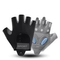 Guantes de Gimnasio de Medio Dedo Antideslizantes para Fitness y Deportes, con Palma Acolchada de Silicona, Protección Anti-Impacto y Transpirables para Levantamiento de Pesas