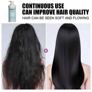 Shampooing réparateur sans sulfate, contient de la kératine, répare les cheveux abîmés, restaure la brillance, réduit les frisottis, Sylax 500 ml - Product Image 6