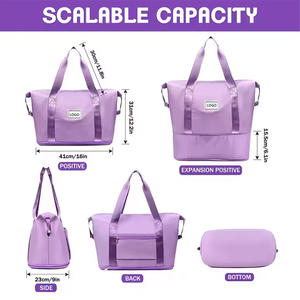 도매 대용량 방수 접이식 여행 더플 백 학교 여행 접이식 캐리 백 - Product Image 2