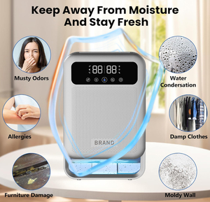 Mini Máy hút ẩm với chức năng làm sạch không khí nhỏ thông minh Máy hút ẩm với chế độ ngủ cho phòng ngủ nhà phòng tắm tầng hầm - Product Image 4