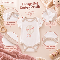 Vêtements pour bébés en gros, ensemble de bodies en coton à manches courtes, 5 styles assortis pour nouveau-nés, vêtements de tous les jours