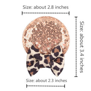 2 paia di <span class=keywords><strong>clip</strong></span> per orecchie da topo con paillettes accessori per costumi con Glitter 2024 di natale festa di Halloween <span class=keywords><strong>clip</strong></span> per capelli decorativi per ragazza Mickey - Product Image 6