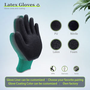 قفازات صناعية مطلية بمادة اللاتكس باللون الأزرق الداكن من النايلون ، مقاومة للانزلاق ، قفازات إنشاءات مقاومة للزيت ، 13 جم - Product Image 3