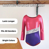 Tendance 2026 Justaucorps de danse d'entraînement personnalisé pour filles, en Spandex et Polyester, à manches longues et taille élastique, pour Pole Dance, été