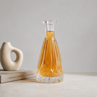 Bouteille diffuseur à roseaux en verre transparent gaufré de 150 ml, récipient vide pour aromathérapie, logo personnalisé pour la décoration de parfums d'intérieur