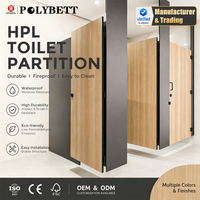 Cabine de douche en panneaux HPL imperméables avec cloison de toilette en stratifié phénolique pour un nettoyage facile et une durabilité accrue