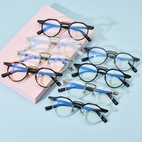 Gafas de acetato Borregls para mujer, montura de diseñador de marca, gafas de alta calidad, tamaño pequeño, ojo de gato, gafas ópticas 19197