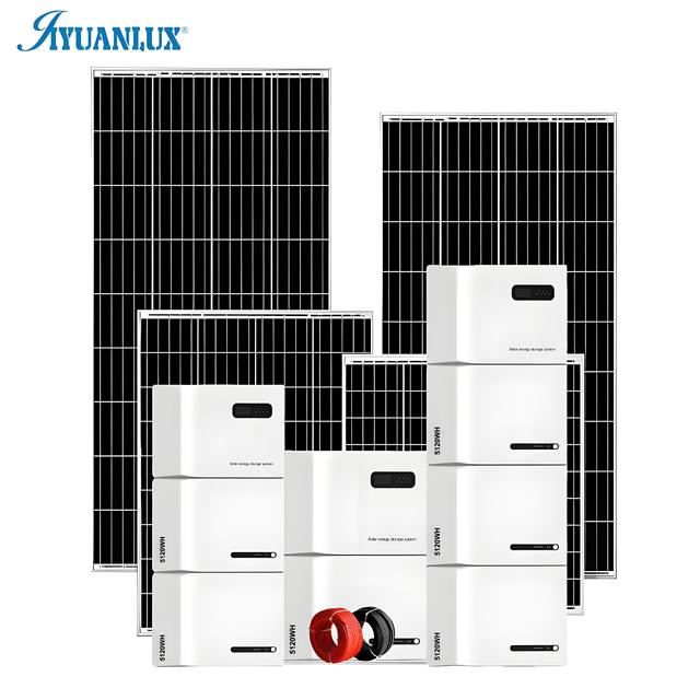 10000W Solar Power System 120v/240v Split Phase 8KW/10KW/20KW/30KW Hybrid Energy System 10kw MPPT Controller Lithium Ion Battery