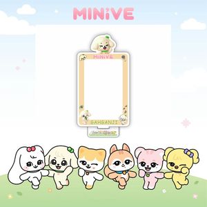 KPOP Idol Cute Cartoon POP UP IVE MINIVE Photocard Case Standee Soporte de acrílico Soporte de marco de acrílico - Product Image 5