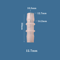 Raccord de tuyau en polypropylène 1/2 pouce (12,7 mm) à 2 voies, couplage égal, connecteur de tube de réduction droit, international