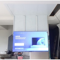 Support de télévision motorisé escamotable et rétractable JGST Smart 75-86 pouces, réglable électriquement, encastré au plafond, avec commande RS232/485