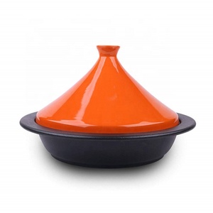 Vente <span class=keywords><strong>en</strong></span> gros de grandes tagines marocaines <span class=keywords><strong>en</strong></span> <span class=keywords><strong>fonte</strong></span> <span class=keywords><strong>émaillée</strong></span> pour la cuisine, avec couvercle, pour cuisiner du poulet - Product Image 1
