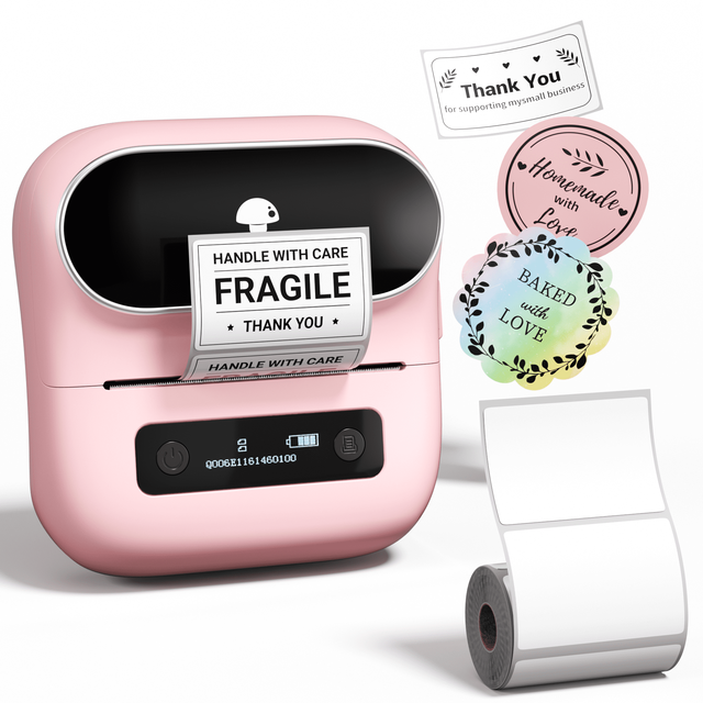 3.14 Inch Portable Bluetooth Thermal Label Maker -20-80mm Width Label for Clothing, Mailing, and Address Labels