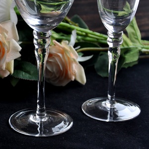 One set made up handmade Gold Cup lead CRYSTAL transparent luxury weddings order with edges CRYSTAL wine glass red - Product Image 5