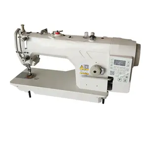 8700 Single needle direct drive lockstitch high speed industrial sewing machine for heavy duty materials.