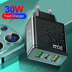 Chargeur rapide 30W, prise US/EU, double USB + Type C, chargeur mural PD QC3.0, charge rapide - Product Image 5