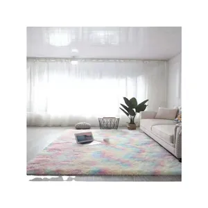 柔软蓬松地毯客厅高品质定制地毯方形蓬松防滑地毯蓬松地毯防滑