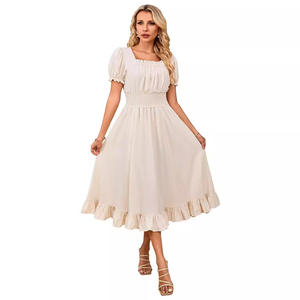 Vestido Medieval de Verano Estilo Renacentista Francés para Cosplay, Cuello Cuadrado, Manga Corta, Tejido Lavable, Talla Única, para Venta Transfronteriza en Amazon - Product Image 2