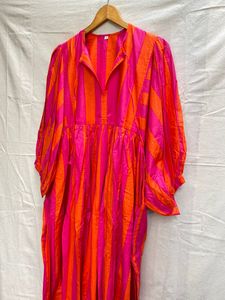 Vestido largo maxi de algodón, transpirable, para uso diario, suministro directo de fábrica, de proveedor indio. - Product Image 3