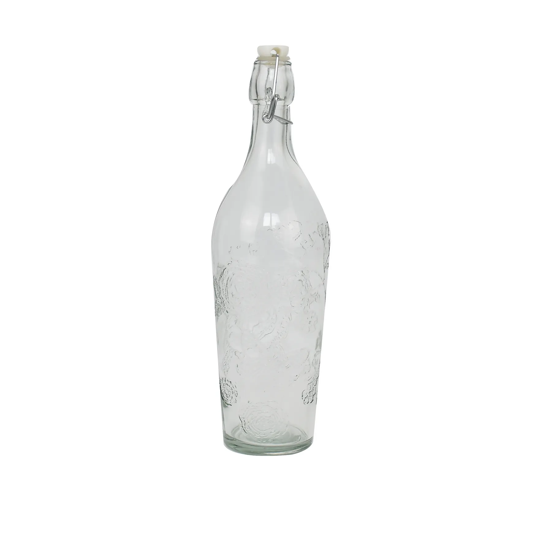 1000ML glass water bottle with clip top lid