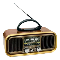 Radio Golon RX-826 rétro portable rechargeable USB avec carte TF, haut-parleur double, bande complète AM FM SW