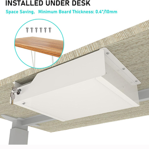 JH-Mech Under <strong>Desk</strong> Mounted Pull Out <strong>Drawer</strong> <strong>with</strong> Lock Metal Slim Self-Adhesive Under <strong>Desk</strong> <strong>Drawer</strong> Organizer - Product Image 4