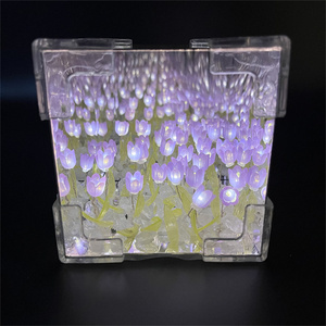 Venta caliente dormitorio creativo decoración cúpula <span class=keywords><strong>Led</strong></span> cristal flor Lampara De <span class=keywords><strong>Tulipan</strong></span> para regalo - Product Image 6