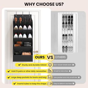 Oxford Fabric Multi-Layer Storage Hanging Bag Multi-Compartment Storage Bag for Behind Doors Home Storage Hanging Bag - Product Image 6