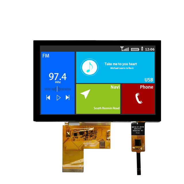 Wholesale 5 Inch  Industrial Lcd TouchScreen 24bits Rgb Interface 800*480 Tft Lcd Touch Screen