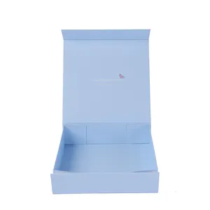 Luxe Blauwe Kartonnen Sieradenverpakking Geschenken Stijve Oorbellen Opvouwbare Modedozen