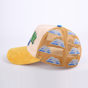 Casquette Trucker en <span class=keywords><strong>Maille</strong></span> <span class=keywords><strong>de</strong></span> Haute Qualité à Visière Courbée et Strass, Logo Entièrement Brodé avec Personnalisation - Product Image 2