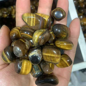 Nouveautés Pierres de guérison en cristal de 15-20 mm Pierres naturelles en œil de tigre doré Pierres roulées à vendre - Product Image 4