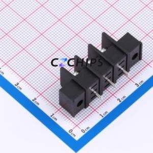 MX25CM-7.62-03P-BK01-Cu-S-A Barrier Terminal Block Through hole,P=7.62mm Connector Two Sides 7.62mm 1x3P Straight Pin - Product Image 2