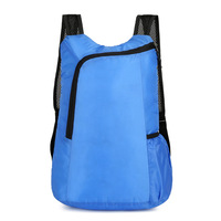 Sac à dos léger personnalisé avec logo, imperméable, pliable, pour le voyage et le camping en extérieur, avec doublure en polyester et fermeture éclair