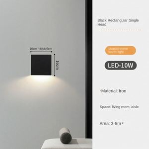 Lámpara de pared de diseño minimalista moderna de Milan para sala de estar, estudio, dormitorio, LED, pared de fondo, Lámpara decorativa de ambiente - Product Image 4
