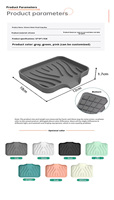 Support à Savon en Silicone Flexible Antidérapant avec Bec de Drainage pour Salle de Bain, Cuisine, Douche, Comptoir - Vente en Gros