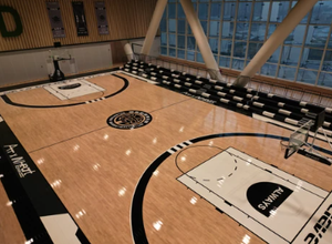 Suelo de gimnasio interior profesional modular aprobado por FIBA Merry Sports, suelo de baloncesto de madera dura, madera de arce para arenas escolares - Product Image 4