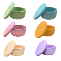 GMI Lave-vaisselle Contenant alimentaire en silicone de qualité alimentaire Boîte à lunch sans BPA Boîte de stockage alimentaire portable avec couvercles
