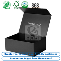 Boîte-cadeau d'enveloppe Boîte à rabat magnétique blanche à double couche avec inserts en plastique Logo imprimé pour les produits de luxe