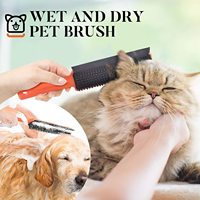 Balai en caoutchouc Outil d'épilation pour animaux de compagnie Râteau à tapis Brosse à plancher avec raclette en fourrure Brosse à peluches portable
